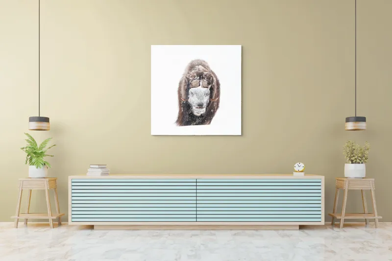 Tablou Canvas, "Bizamul în zăpada înghețată polară", 100 x 100 cm – poza 5
