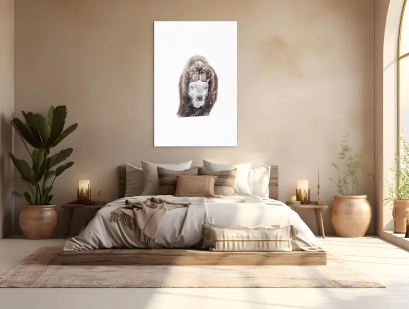 Tablou Canvas, "Bizamul în zăpada înghețată polară", 100 x 150 cm – poza 3