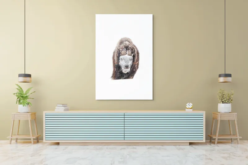 Tablou Canvas, "Bizamul în zăpada înghețată polară", 100 x 150 cm – poza 4