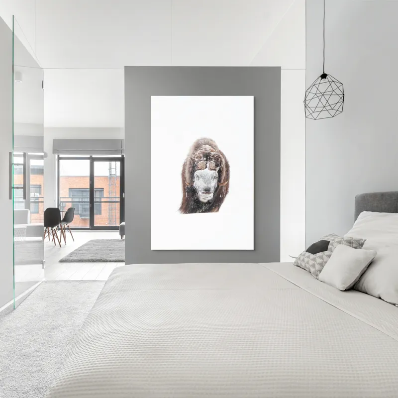 Tablou Canvas, "Bizamul în zăpada înghețată polară", 100 x 150 cm – poza 5