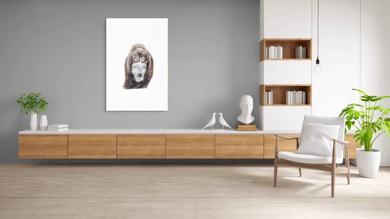 Tablou Canvas, "Bizamul în zăpada înghețată polară", 100 x 150 cm – poza 8