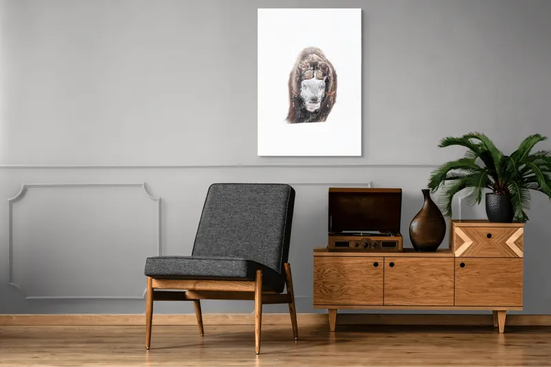 Tablou Canvas, "Bizamul în zăpada înghețată polară", 70 x 100 cm – poza 6