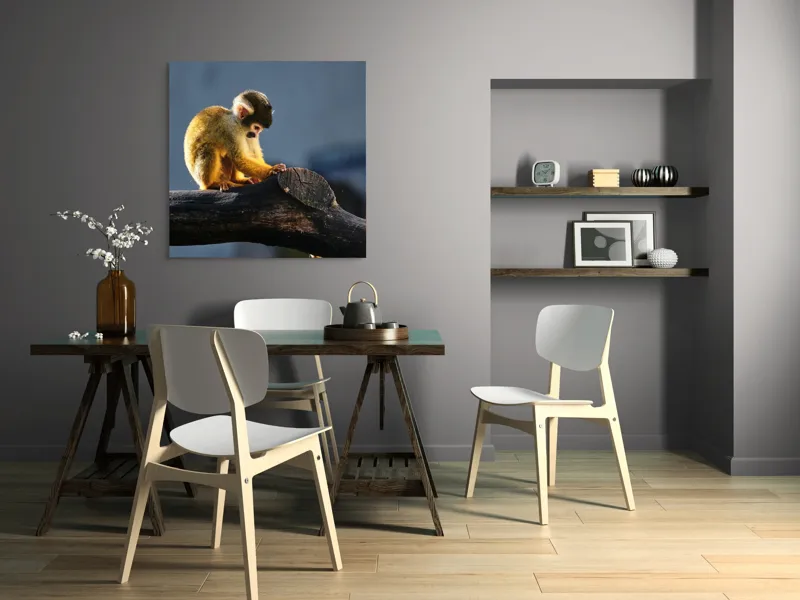 Tablou Canvas, "Maimuța visătoare pe ramură bătrână", 100 x 100 cm – poza 6