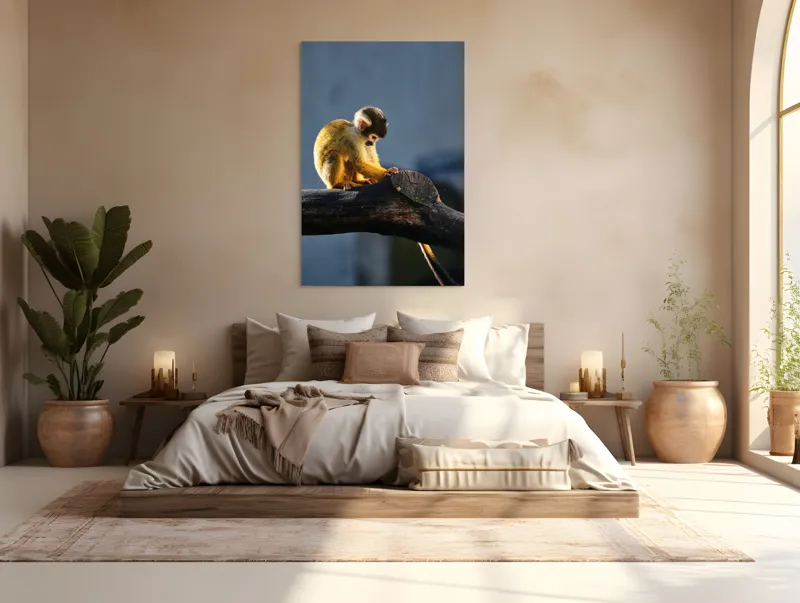Tablou Canvas, "Maimuța visătoare pe ramură bătrână", 100 x 150 cm – poza 3