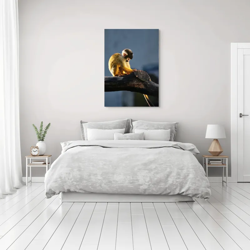 Tablou Canvas, "Maimuța visătoare pe ramură bătrână", 70 x 100 cm – poza 3