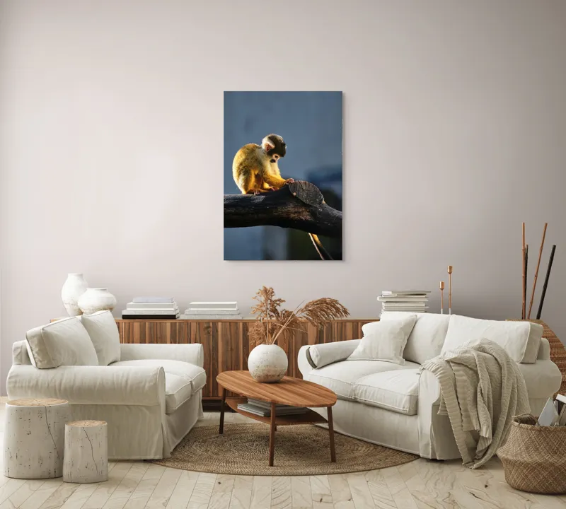 Tablou Canvas, "Maimuța visătoare pe ramură bătrână", 70 x 100 cm – poza 4