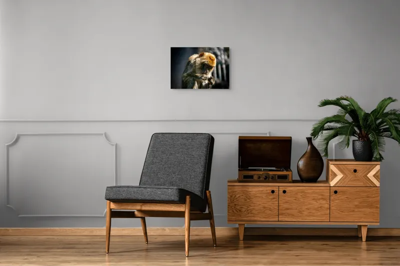 Tablou Canvas, "Maimuță contemplând liniștea în natură", 54 x 39 cm – poza 7