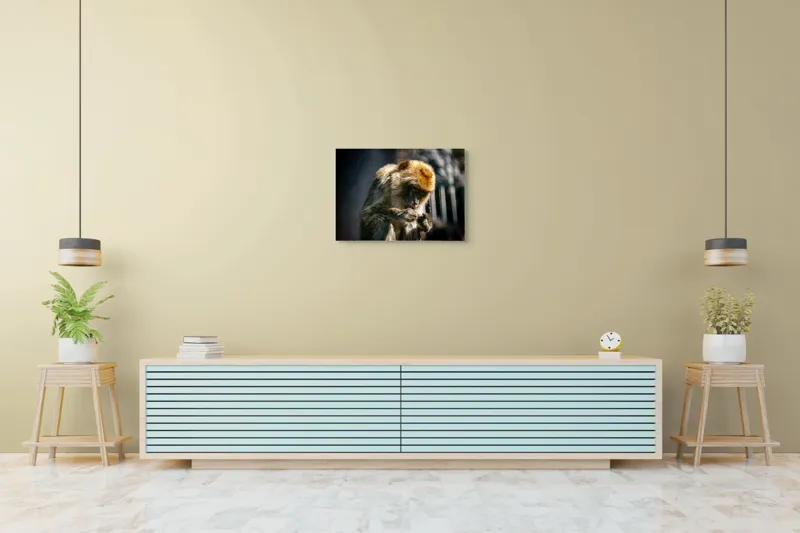 Tablou Canvas, "Maimuță contemplând liniștea în natură", 70 x 50 cm – poza 7