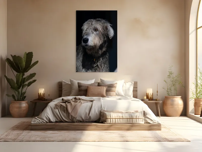 Tablou Canvas, "Privirea contemplativă a câinelui în umbră", 100 x 150 cm – poza 3