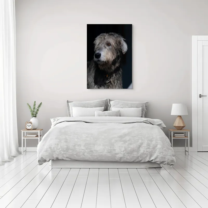 Tablou Canvas, "Privirea contemplativă a câinelui în umbră", 70 x 100 cm – poza 3