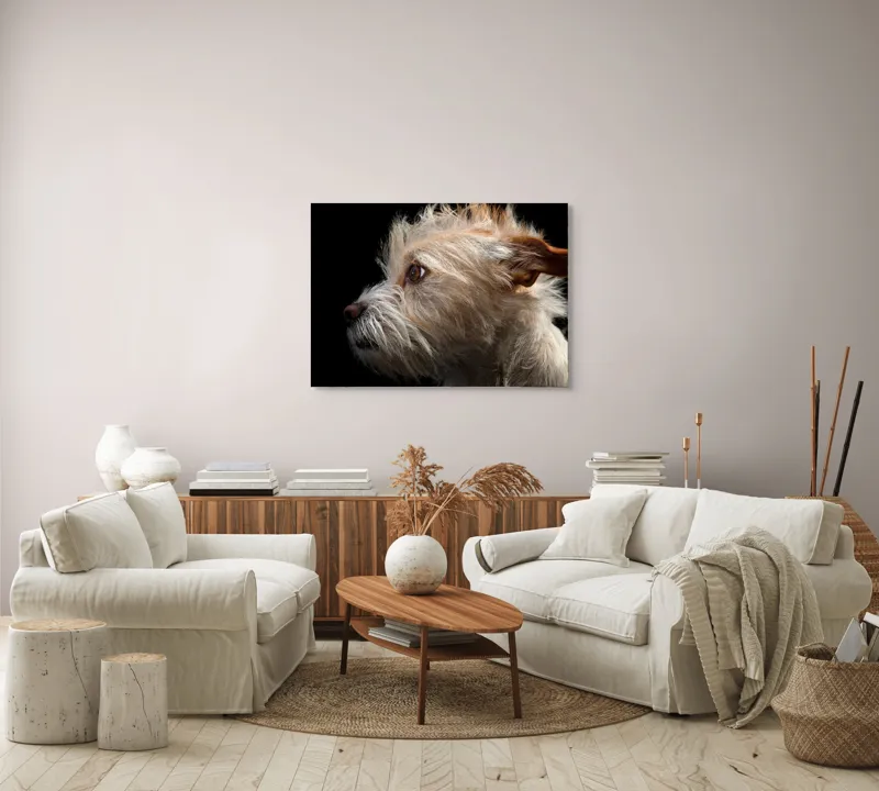 Tablou Canvas, "Portretul unui câine visător", 100 x 70 cm – poza 3