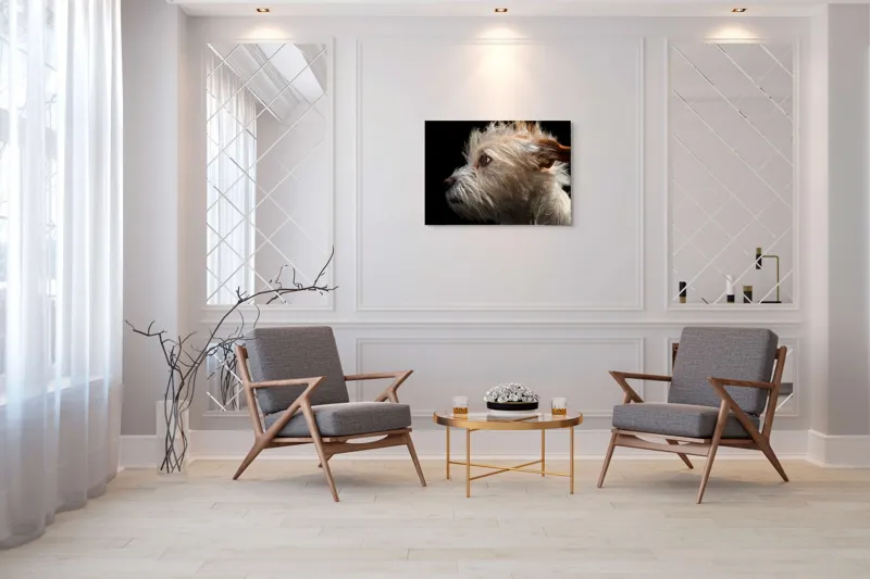 Tablou Canvas, "Portretul unui câine visător", 100 x 70 cm – poza 5