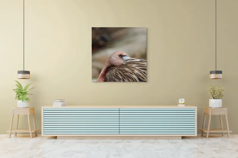 Tablou Canvas, "Pasărea somnoroasă pe malul apei", 100 x 100 cm – poza 5