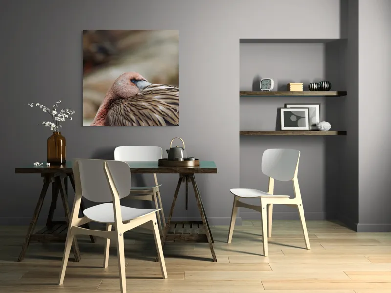 Tablou Canvas, "Pasărea somnoroasă pe malul apei", 100 x 100 cm – poza 6