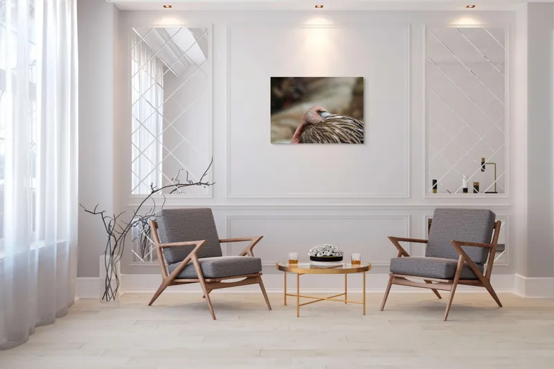 Tablou Canvas, "Pasărea somnoroasă pe malul apei", 100 x 70 cm – poza 5