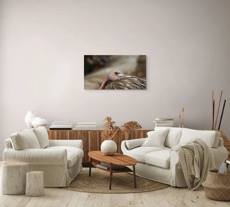 Tablou Canvas, "Pasărea somnoroasă pe malul apei", 90 x 50 cm – poza 4