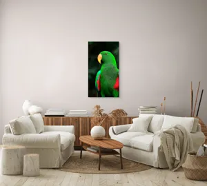 Tablou Canvas, "Papagalul verde în lumina dimineții", 50 x 90 cm – poza 7
