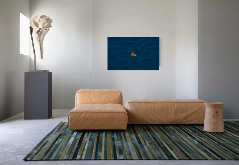 Tablou Canvas, "Pasăre în zbor deasupra mării", Pasăre, Zbor, Cer, Aripi, Ocean, Albastru, Libertate, Natură, 90 x 50 cm – poza 8