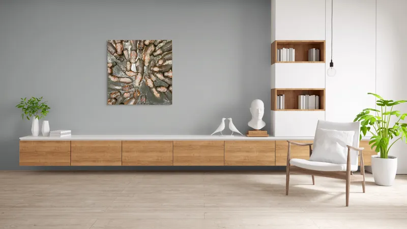 Tablou Canvas, "Hipopotami la bălăceală în soare", 100 x 100 cm – poza 8