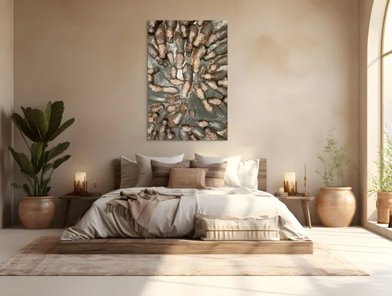 Tablou Canvas, "Hipopotami la bălăceală în soare", 100 x 150 cm – poza 3