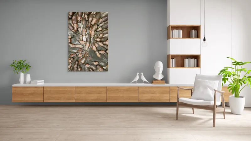 Tablou Canvas, "Hipopotami la bălăceală în soare", 100 x 150 cm – poza 8