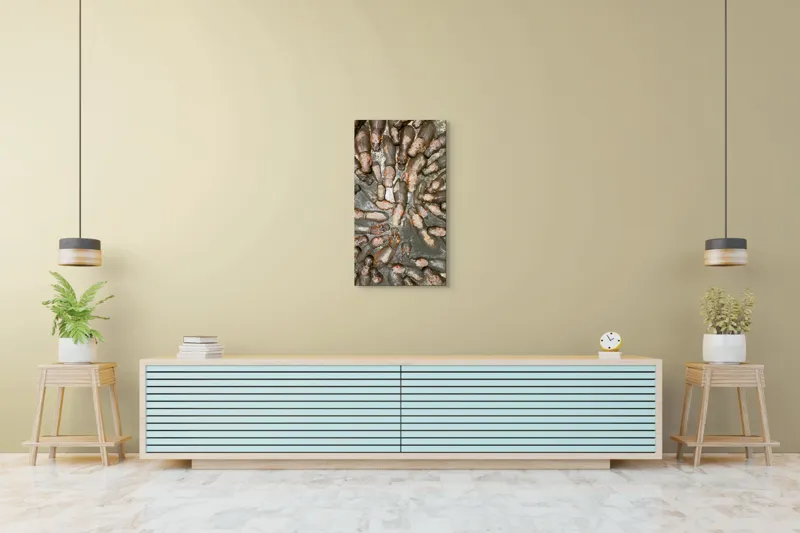 Tablou Canvas, "Hipopotami la bălăceală în soare", 50 x 90 cm – poza 6