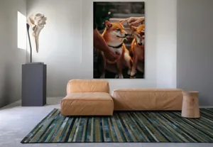 Tablou Canvas, "Câini răsfățați la apusul soarelui", 100 x 150 cm – poza 7