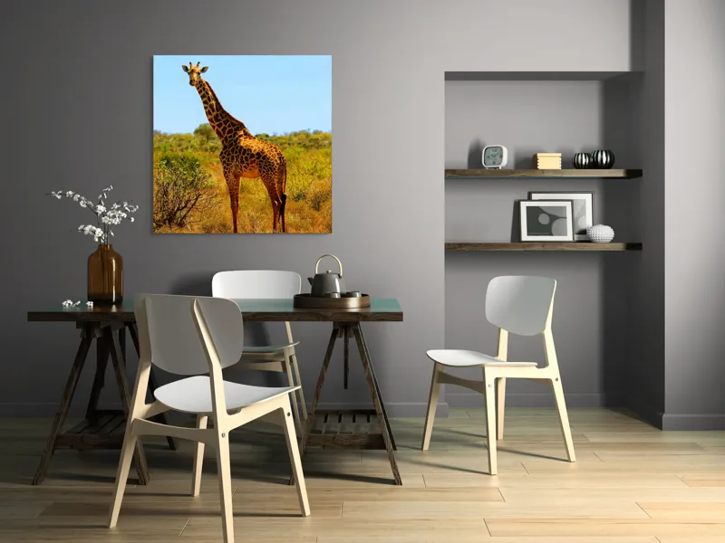 Tablou Canvas, "Girafa singuratică în savană africană", Scuză-mă, 100 x 100 cm – poza 6