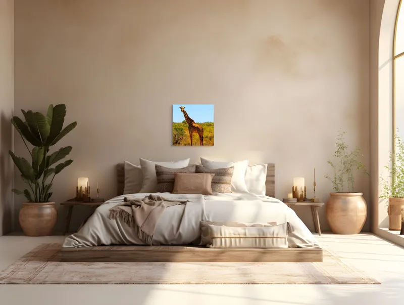 Tablou Canvas, "Girafa singuratică în savană africană", Scuză-mă, 50 x 50 cm – poza 5