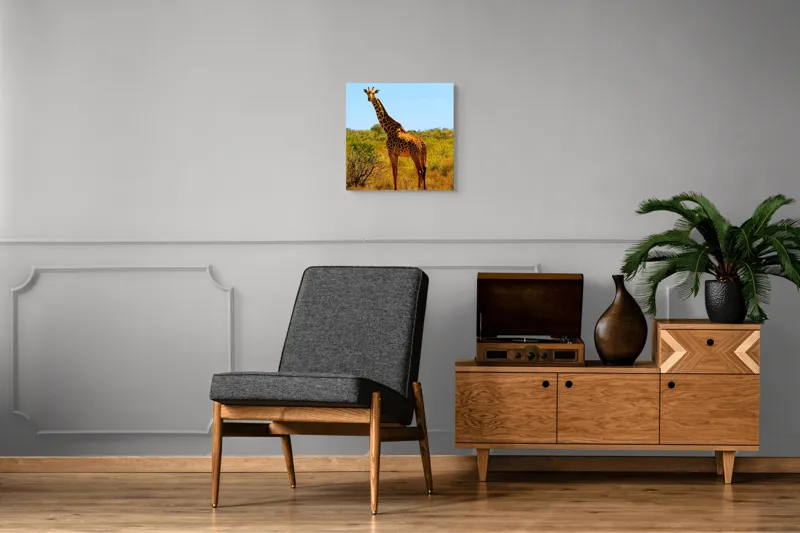 Tablou Canvas, "Girafa singuratică în savană africană", Scuză-mă, 50 x 50 cm – poza 6