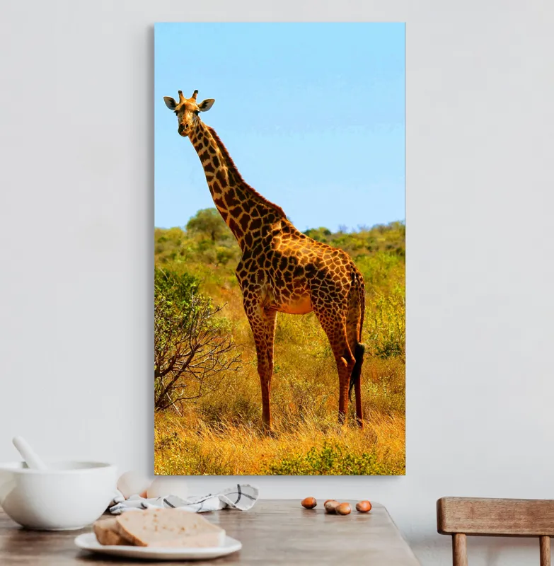 Tablou Canvas, "Girafa singuratică în savană africană", Scuză-mă, 50 x 90 cm – poza 3