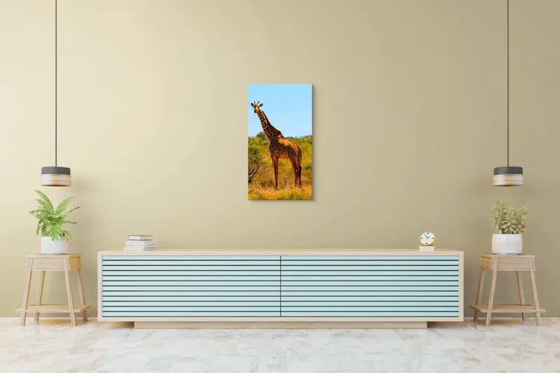 Tablou Canvas, "Girafa singuratică în savană africană", Scuză-mă, 50 x 90 cm – poza 6