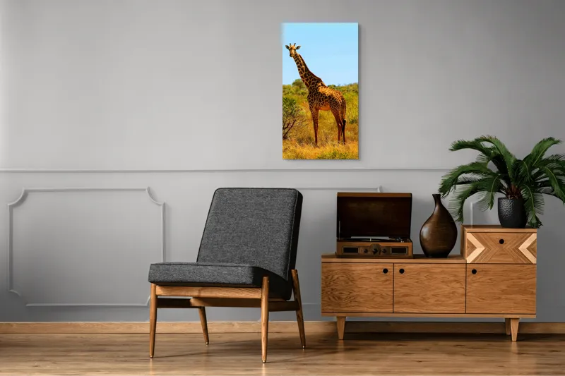 Tablou Canvas, "Girafa singuratică în savană africană", Scuză-mă, 50 x 90 cm – poza 8