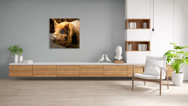 Tablou Canvas, "Porci purceluși în lumina dimineții", 100 x 100 cm – poza 8