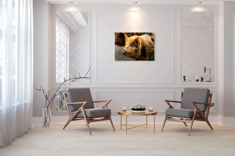 Tablou Canvas, "Porci purceluși în lumina dimineții", 100 x 70 cm – poza 5