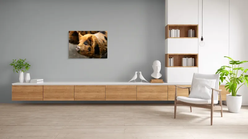 Tablou Canvas, "Porci purceluși în lumina dimineții", 100 x 70 cm – poza 6
