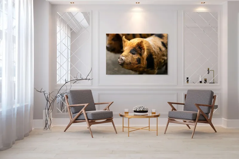 Tablou Canvas, "Porci purceluși în lumina dimineții", 150 x 100 cm – poza 7