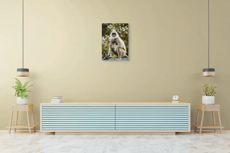 Tablou Canvas, "Maimuța contemplativă în natură liniștită", 50 x 70 cm – poza 6
