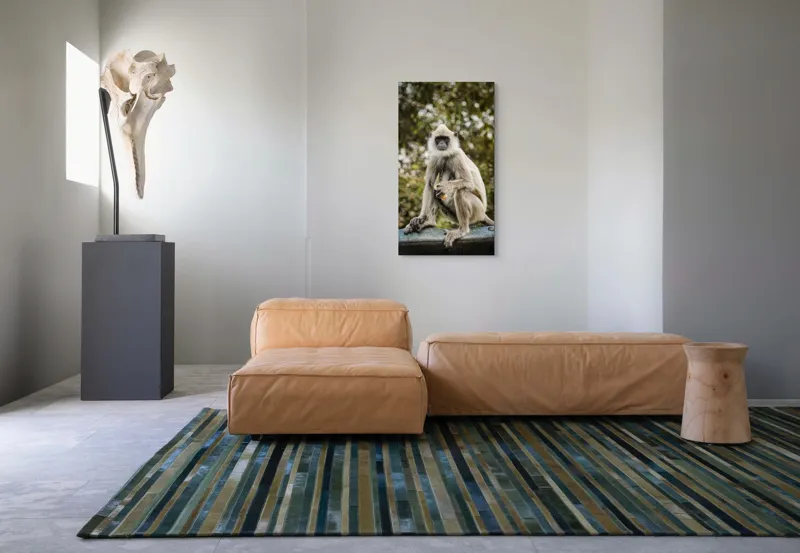 Tablou Canvas, "Maimuța contemplativă în natură liniștită", 50 x 90 cm – poza 5