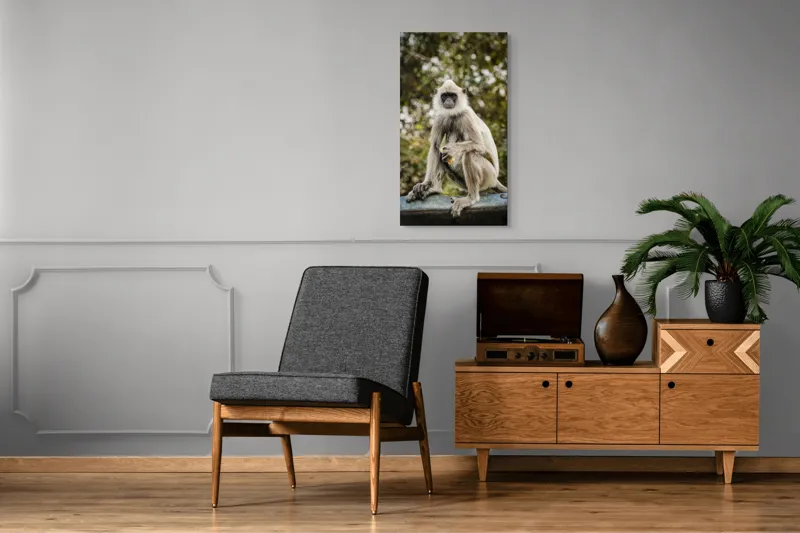 Tablou Canvas, "Maimuța contemplativă în natură liniștită", 50 x 90 cm – poza 8