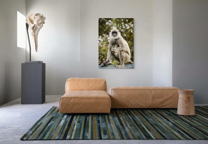 Tablou Canvas, "Maimuța contemplativă în natură liniștită", 70 x 100 cm – poza 7