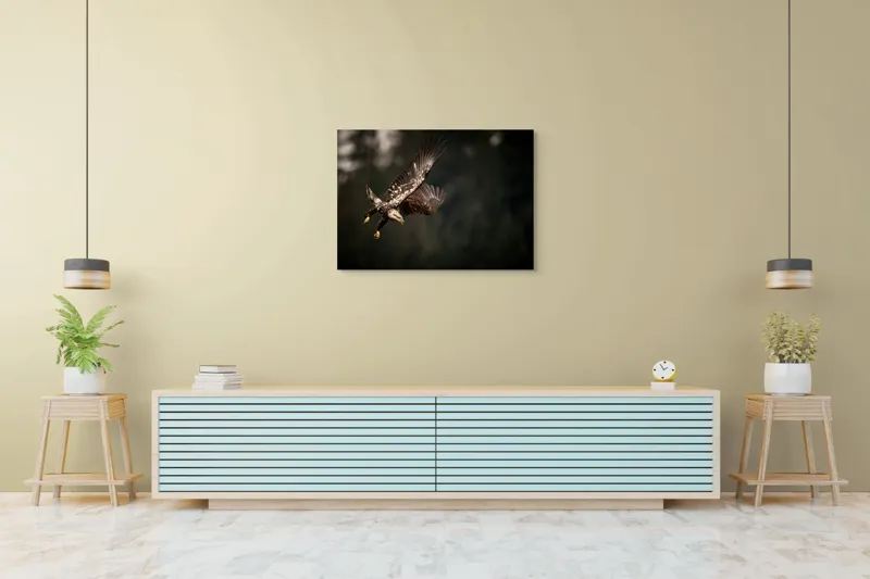 Tablou Canvas, "Vulturul în zbor spre prada sa", Majestic, Powerful, Focused, Graceful, Wild, 100 x 70 cm – poza 4