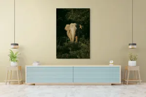 Tablou Canvas, "Elefant singuratic în pădurea deasă", 100 x 150 cm – poza 4