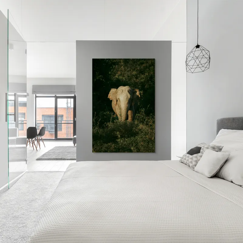 Tablou Canvas, "Elefant singuratic în pădurea deasă", 100 x 150 cm – poza 5