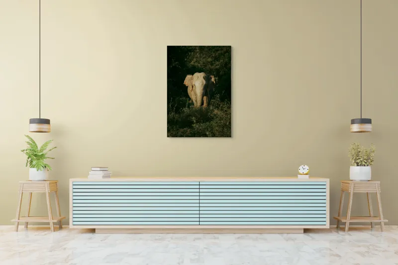 Tablou Canvas, "Elefant singuratic în pădurea deasă", 70 x 100 cm – poza 5