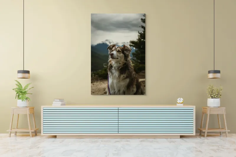 Tablou Canvas, "Paznic al vârfurilor înzăpezite", 100 x 150 cm – poza 4