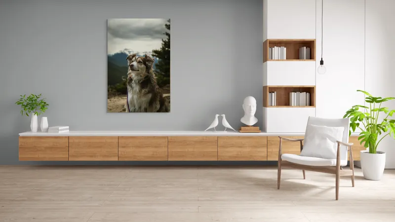 Tablou Canvas, "Paznic al vârfurilor înzăpezite", 100 x 150 cm – poza 8
