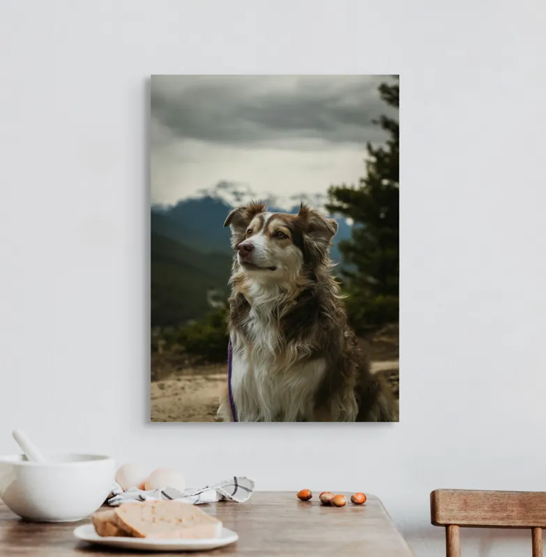 Tablou Canvas, "Paznic al vârfurilor înzăpezite", 50 x 70 cm – poza 3
