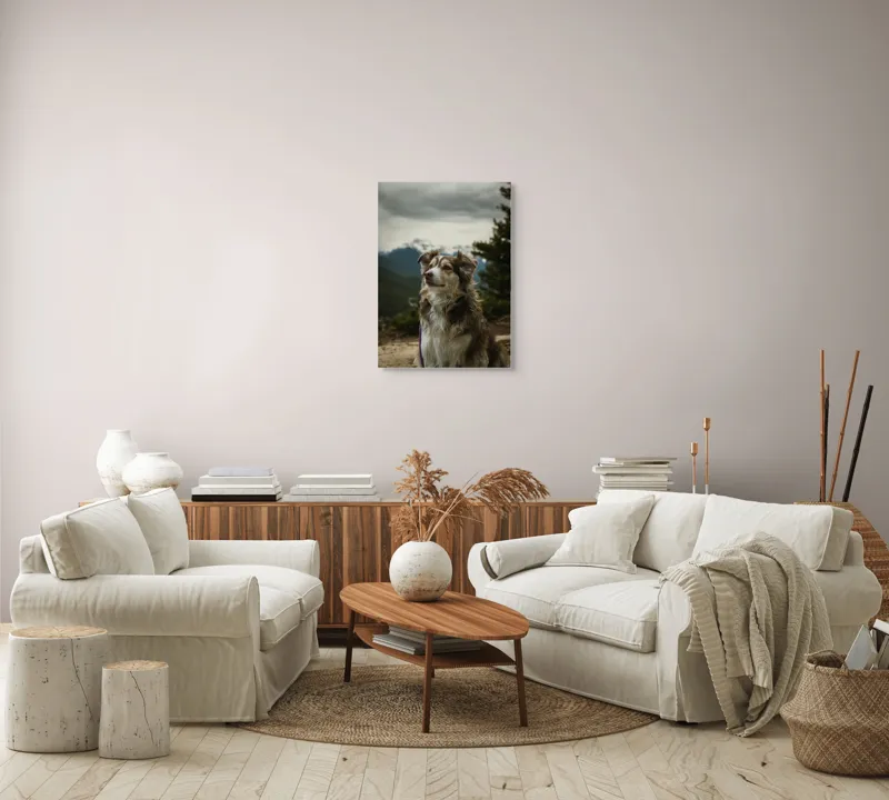 Tablou Canvas, "Paznic al vârfurilor înzăpezite", 50 x 70 cm – poza 4