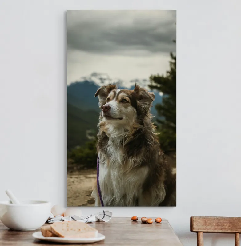 Tablou Canvas, "Paznic al vârfurilor înzăpezite", 50 x 90 cm – poza 3